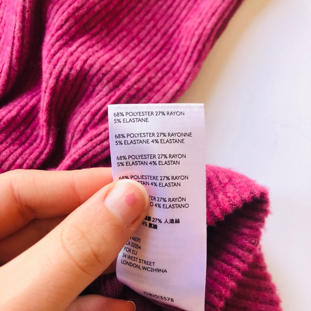 Free People Pink Off The Shoulder Sweater XS - Picture 6 of 8